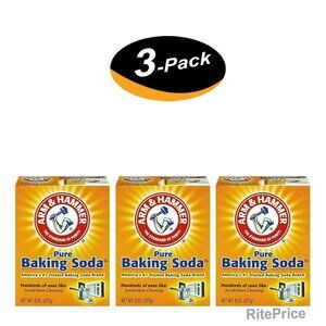 Arm & Hammer Pure Baking Soda 8 Oz  Versatile for baking, laundry and Cleaning